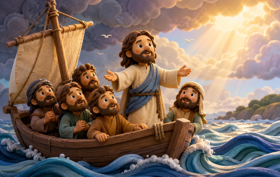 Capa de Jesus Acalma a Tempestáde