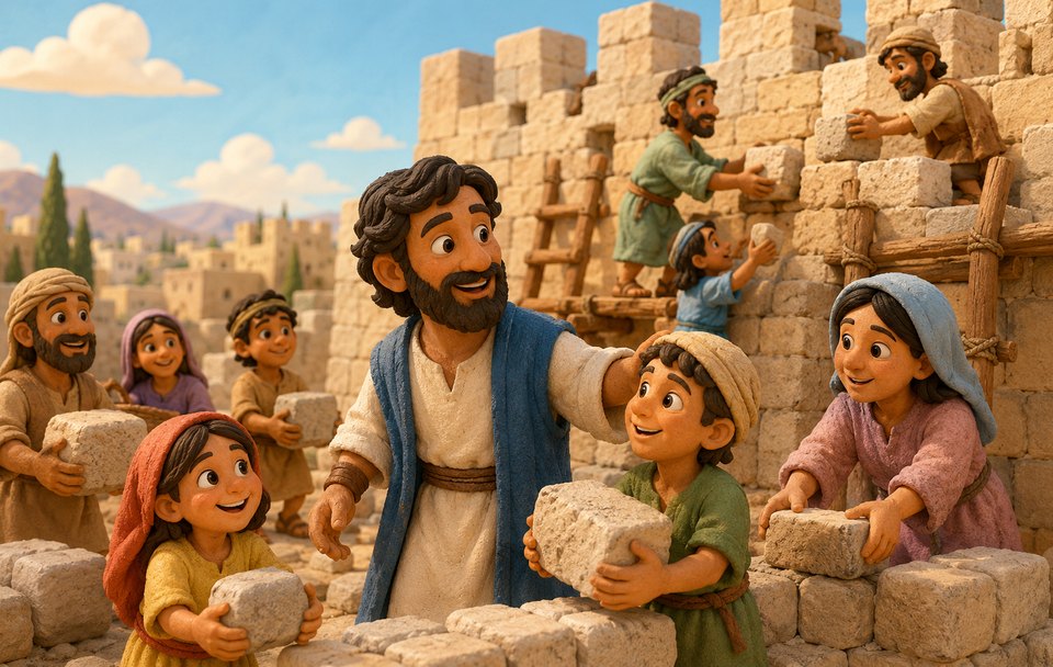 Capa de Neemias Reconstrói o Muro